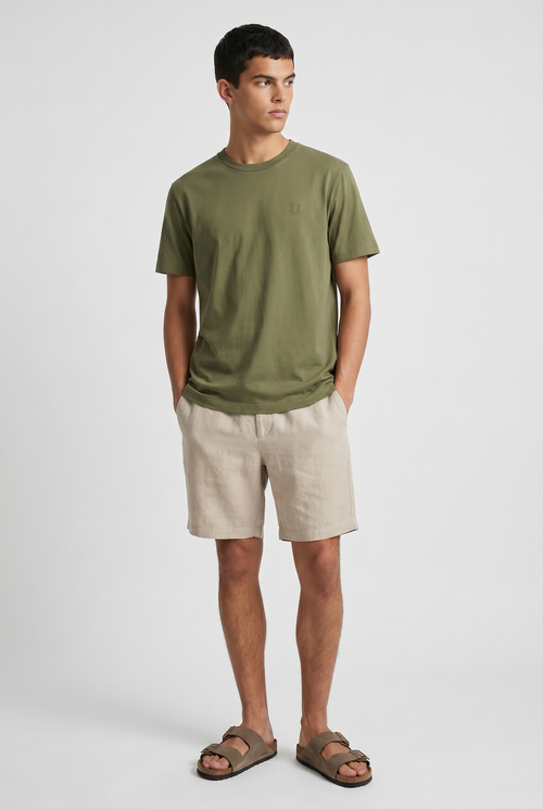 HIKARI organic cotton t-shirt in olive