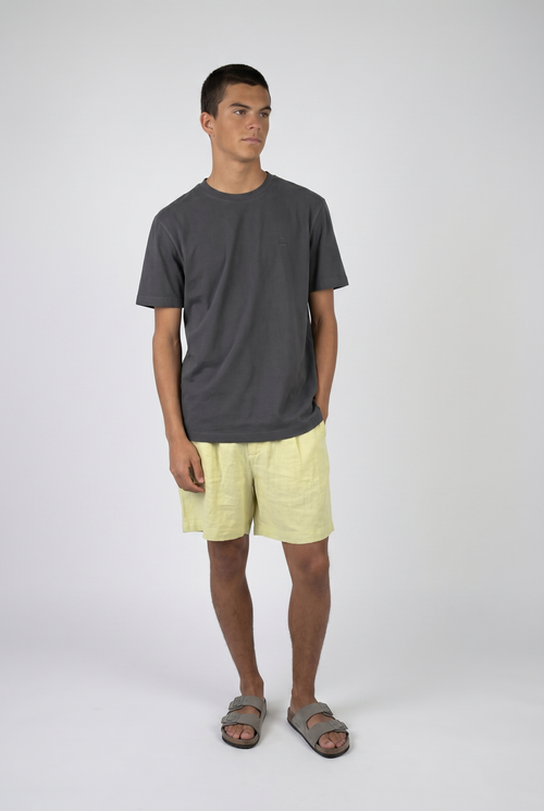 KAORI carbon brushed t-shirt in charcoal