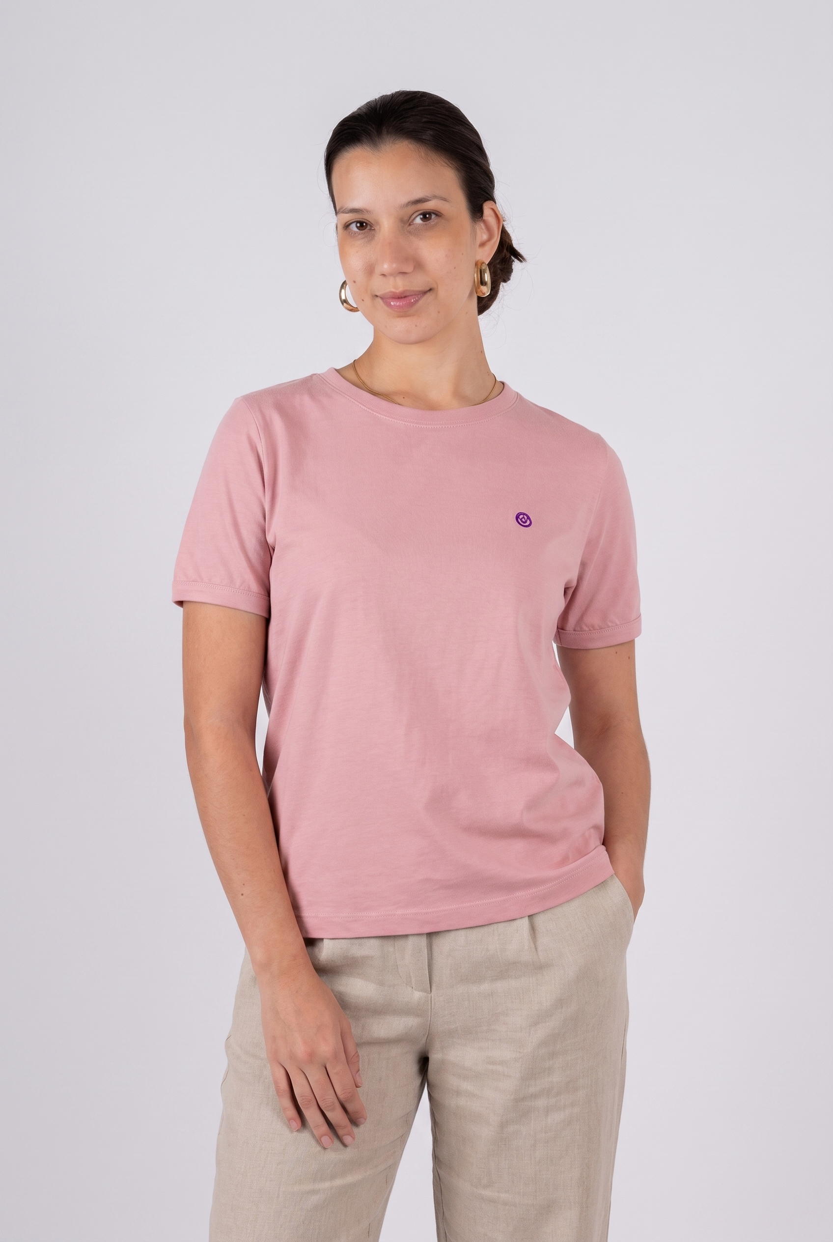 TSUKI organic cotton t-shirt in rosé